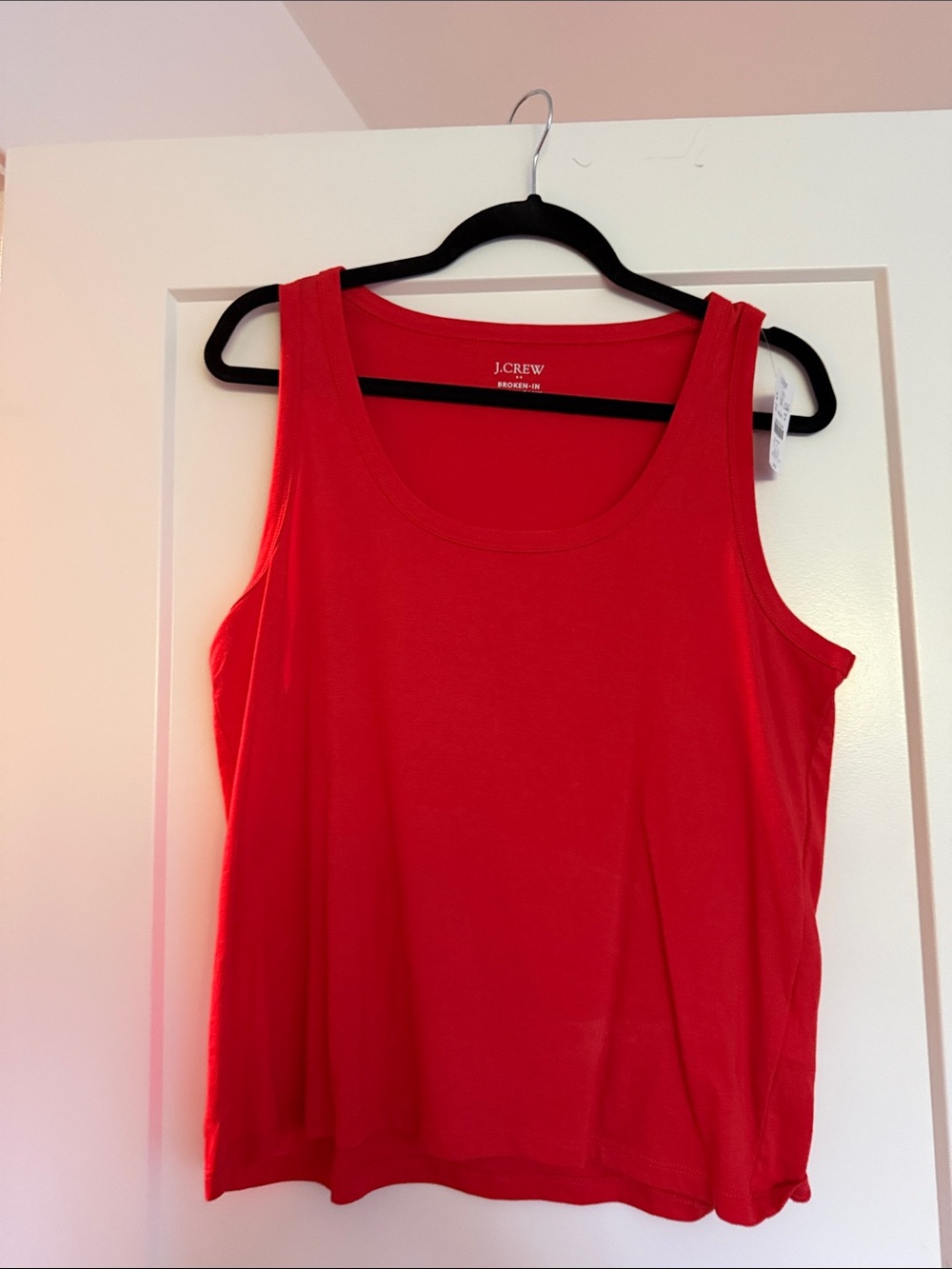 J. Crew Bright Red Scoop Neck Tank